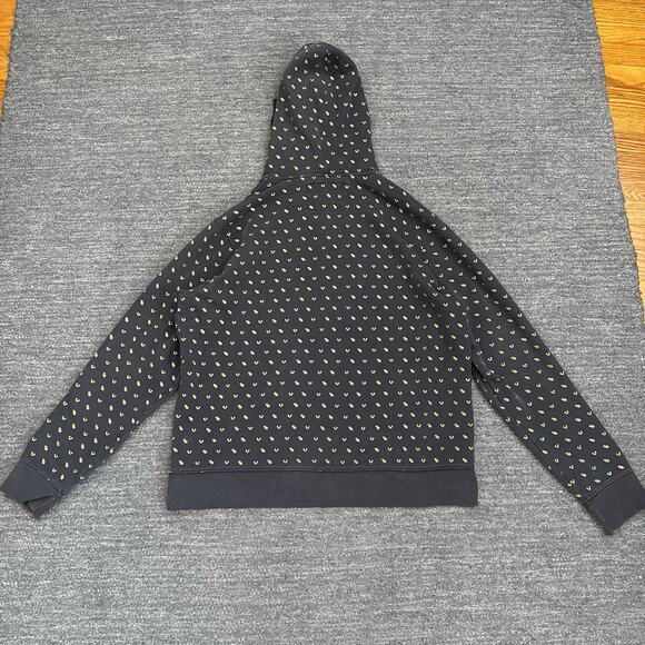 True Relgion Hoodie Men 2XL XXL Faded Black Logo Monogram AOP Sweatshirt Y2K Gym - Picture 2 of 9